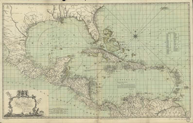1774 Map of the Caribbean
